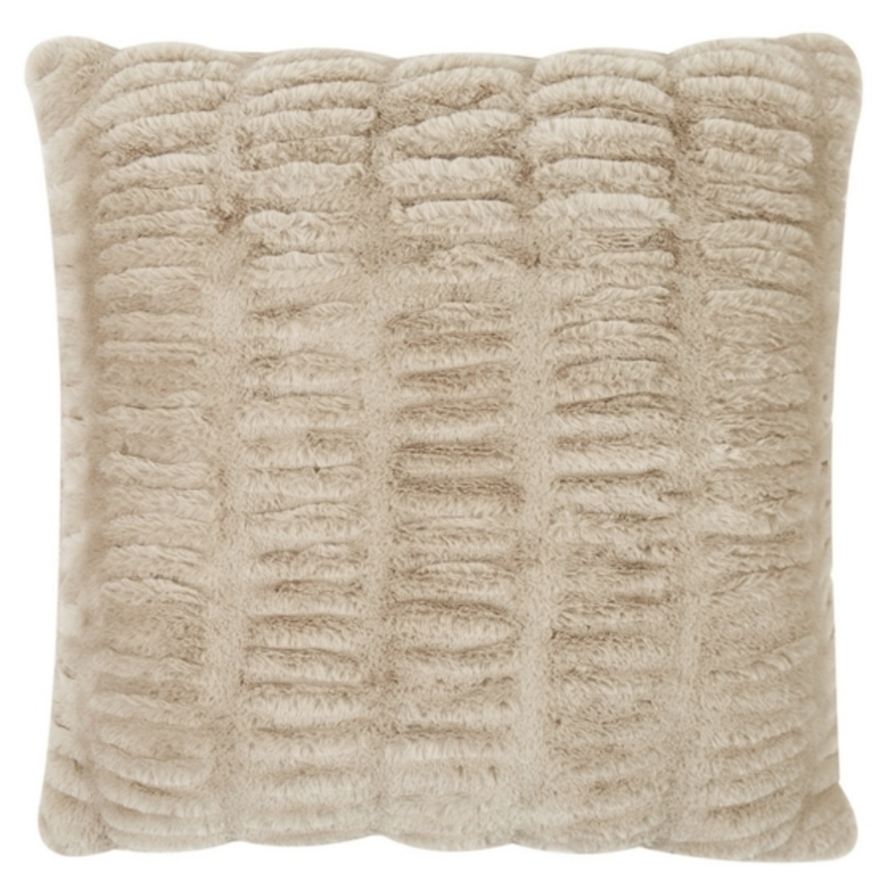 Badgley Mischka Home Ruched Faux Fur decorative pillow (set of 1)